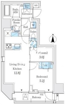 リビオメゾン上野松が谷 1201 間取り図