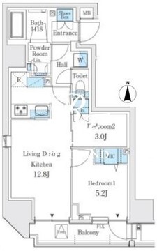 リビオメゾン上野松が谷 601 間取り図