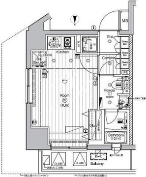 プレミアムキューブ代々木上原 401 間取り図