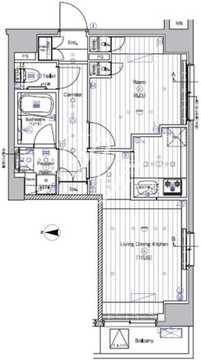 プレミアムキューブG上野 802 間取り図