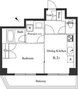 プライマル小石川 605 間取り図