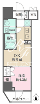 ルフォンプログレ元浅草マークス 401 間取り図