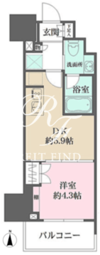 ルフォンプログレ元浅草マークス 403 間取り図