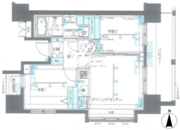 ズーム品川南 1401 間取り図