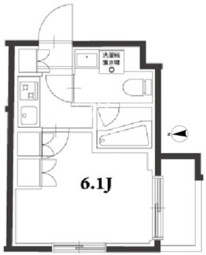 アジールコート品川中延 303 間取り図