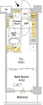 パークアクシス門前仲町テラス 213 間取り図