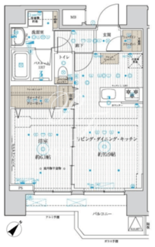 ベルグレード浅草 502 間取り図
