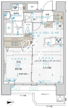 ベルグレード浅草 1002 間取り図