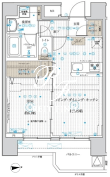 ベルグレード浅草 1102 間取り図