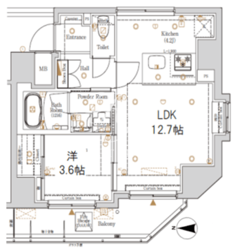 ログ本所吾妻橋 303 間取り図
