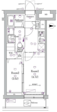 ガリシア矢口渡 302 間取り図