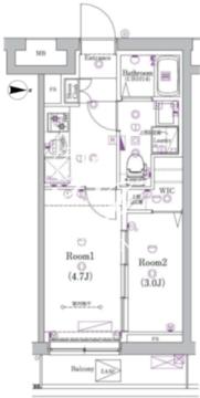 ガリシア矢口渡 504 間取り図