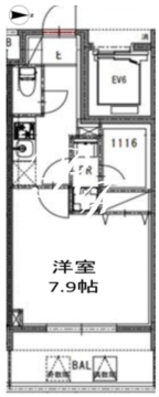 エスレジデンス錦糸町ノルテ 403 間取り図