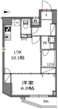エスレジデンス錦糸町ノルテ 605 間取り図