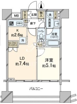 プライア渋谷 307 間取り図