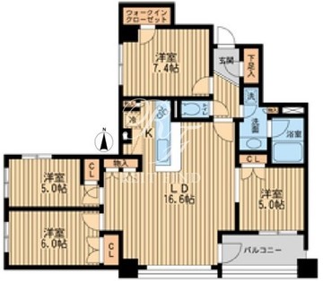 プロスペクト森下 601 間取り図