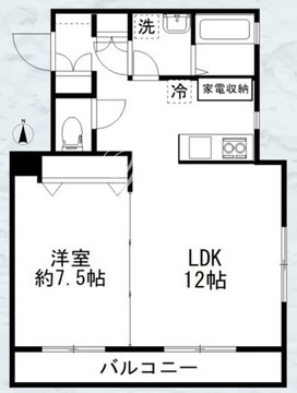 カルディア西馬込2 301 間取り図