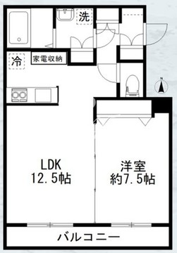 カルディア西馬込2 102 間取り図