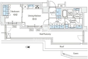 ブランズ神楽坂 611 間取り図