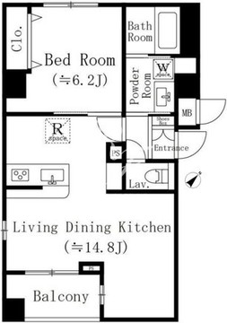 ＮＩＳＳＩＮ　ＶＩＬＬＡ　ＯＴＳＵＫＡ 202 間取り図
