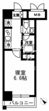 レジディア月島3 509 間取り図