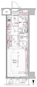 ブライズ住吉 203 間取り図