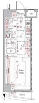 ブライズ住吉 204 間取り図