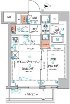 ハーモニーレジデンス東京羽田スカイブリッジ 207 間取り図