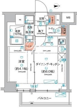 ハーモニーレジデンス東京羽田スカイブリッジ 408 間取り図