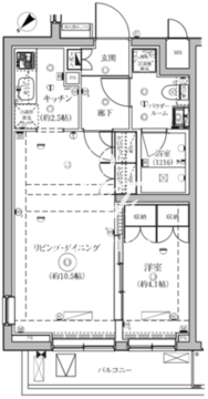 セジョリ鵜の木 301 間取り図