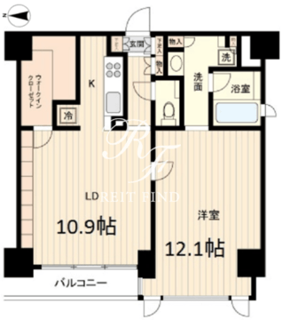レジデンス白金パークフロント 802 間取り図