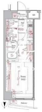 ブライズ住吉 504 間取り図