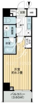 ガリシアレジデンス芝公園 402 間取り図