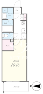 エヌレジデンス住吉 104 間取り図