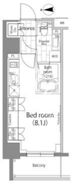 パークハビオ元浅草 301 間取り図