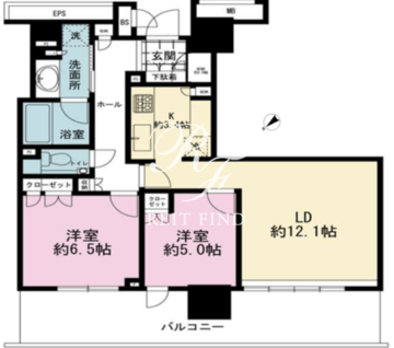 ブランズタワー豊洲 2727 間取り図