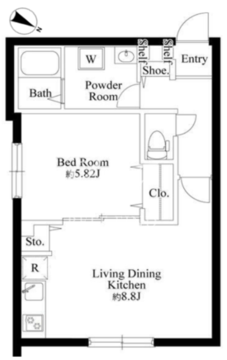 パセオ文京茗荷谷 202 間取り図
