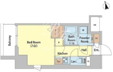 レフィールオーブ町屋駅前 206 間取り図