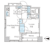 パークアクシス菊川 1008 間取り図