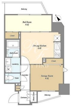 リビオメゾン入谷 204 間取り図