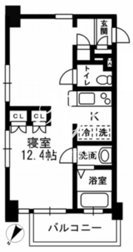 レジディア代々木2 403 間取り図