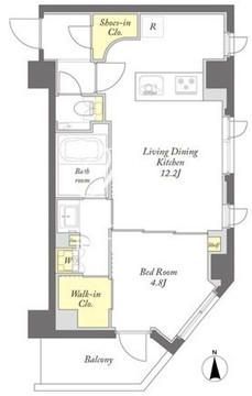 プライムメゾン西早稲田 301 間取り図