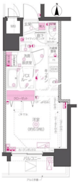 ズーム東神田 703 間取り図