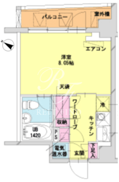 HF八丁堀レジデンス2 1206 間取り図