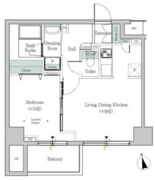 ワンルーフフラット戸越 504 間取り図