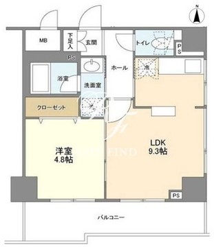 ワンルーフフラット戸越 602 間取り図