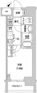 メトロステージ上野 205 間取り図