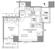レジディアタワー目黒不動前 403 間取り図