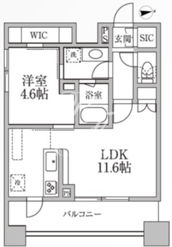 レジディア新御徒町2 1001 間取り図
