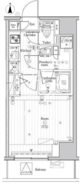 プレミアムキューブG市谷甲良町 603 間取り図